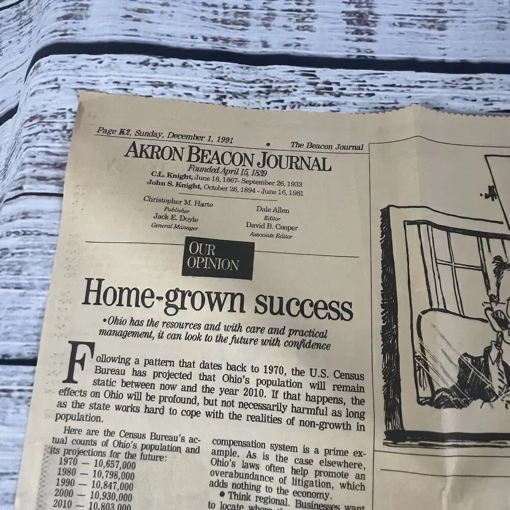 Vintage Akron Beacon Journal Newspaper Dec 1 1991/Dec 7 1941 Pearl Harbor Infamy